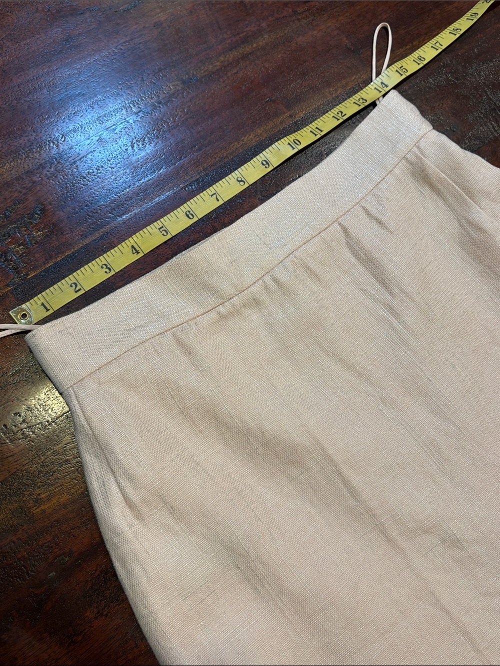 Vintage Ralph Lauren Collection Light Pink Linen Pencil Skirt size 6 - Picture 11 of 13